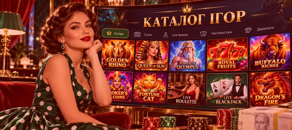 Ілюстрація ігрового каталогу Pin Up